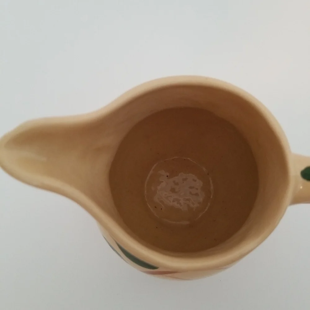 Vintage Watt Pottery #15 syrup cream Red Bud Teardrop pitcher